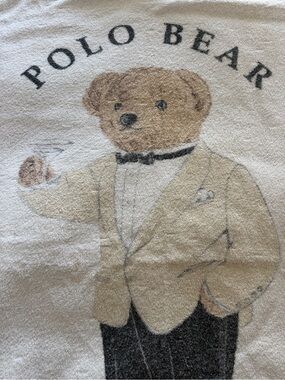 Vintage RARE Ralph Lauren Martini 🍸 Polo Bear XL Beach or Bath Towel
